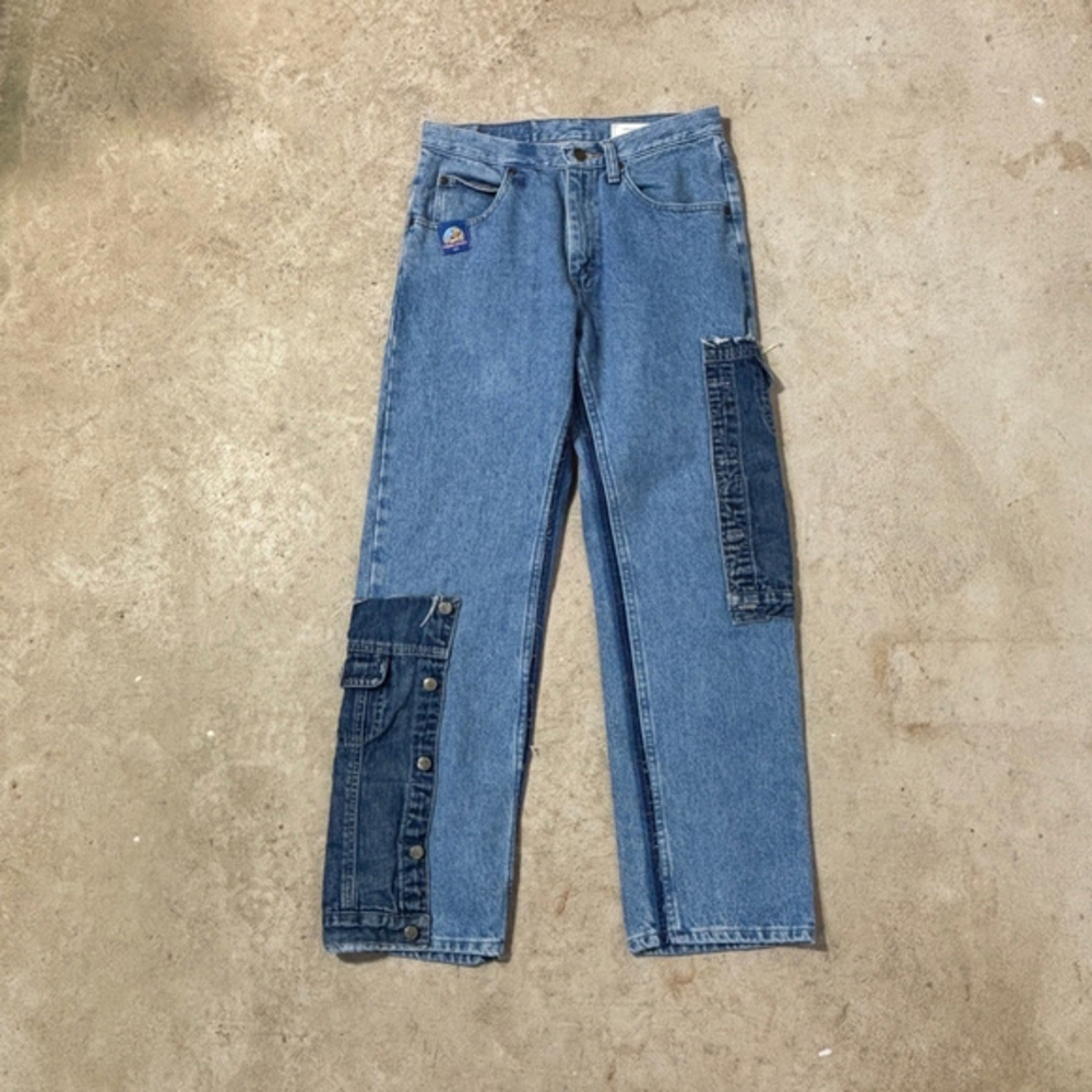 Reworked Vintage Wrangler Blue Jeans Men’s Size 29 Alfred J Kwak Cartoon